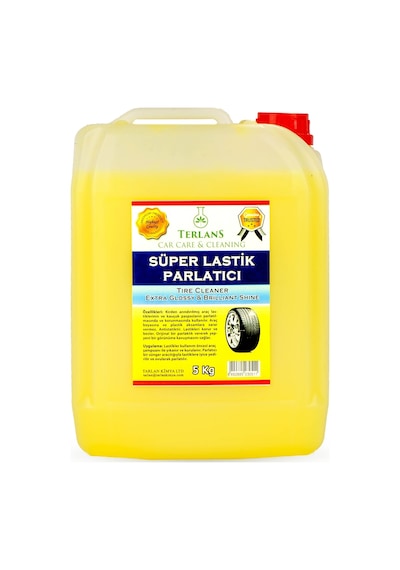 Terlans Lastik Parlatıcı Jel 5 Kg + Uygulama Süngeri