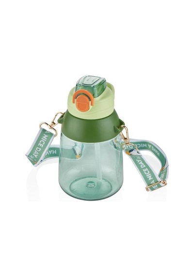 800ml Askılı Pipetli Tritan Su Matarası Hayvan Sticker Hediyeli 6975072052689