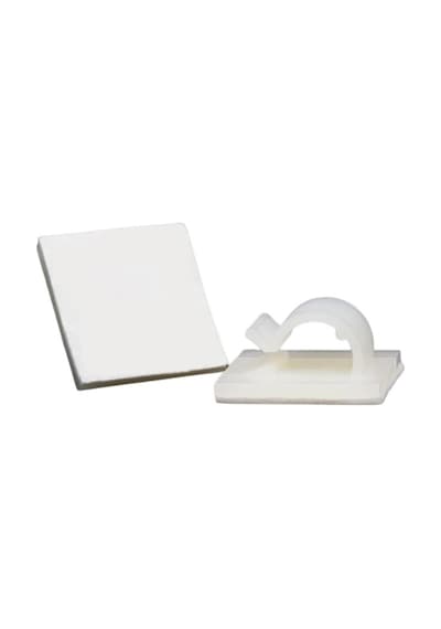 Wcl2 Kablo Sabitleme Kelepçesi Klipsi Yapışkanlı Duvar Kablo Tutucu 25 x 24 x 12.5 MM Şeffaf 100 Adet