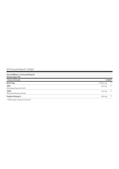 Takecare Omega 3 60 Kapsül