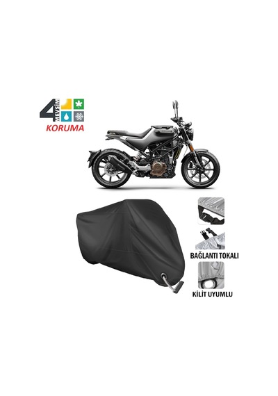 Husqvarna Svartpilen 250 Motosiklet Brandası ( Kilit Uyumlu - Siy