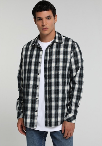 Colin's Colins Regular Fit Shirt Neck Ekoseli Erkek Yeşil Uzun Kol Gömlek Cl1080518 Q1.v1 Grn