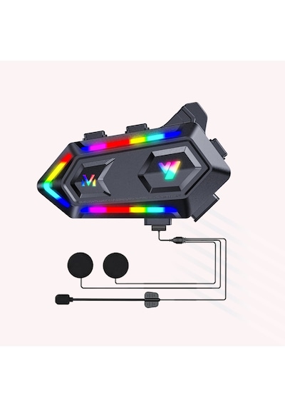 V20 Bt 5.3 Motosiklet Kurye Kask Kulaklık Intercom Rgb Eşleşme Yoktur