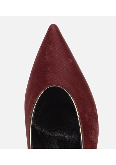 Hotiç Kadın Süet Bordo Gold Detaylı İnce Topuklu Stiletto 01ayh332690a780 01ayh332690a780