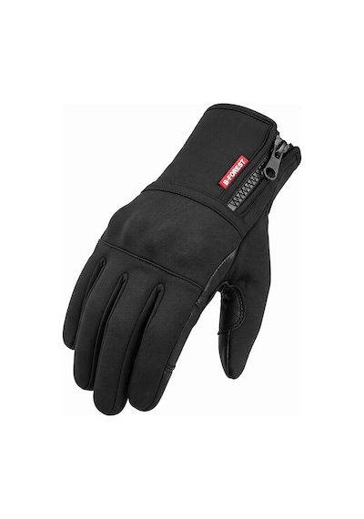 Motoanl Motosiklet Eldiven Neopren Full Korumalı Ayarlanabilir Fermuarlı Motorcu Eldiven Siyah
