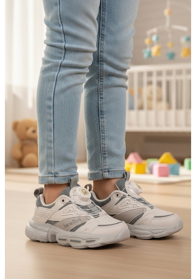 United Colors Of Benetton Gri Misina Bağcıklı Erkek Çocuk Spor Ayakkabı Bnı-10255 P