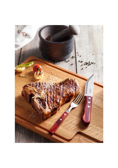 Tramontina Churrasco 21102/470 Biftek-Steak Çatalı Ahşap