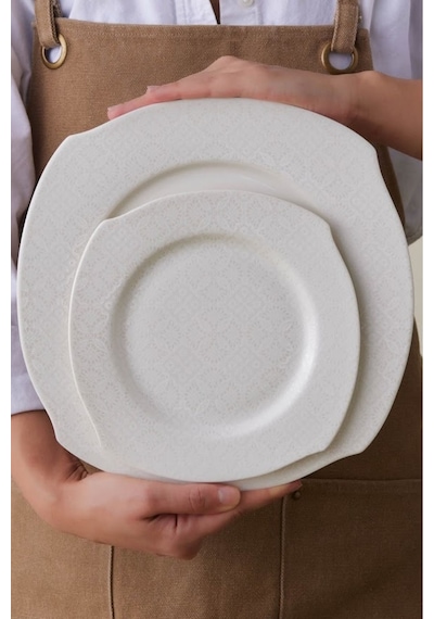 Karaca  Square Bone Fancy 53 Parça 12 Kişilik Yemek Takımı