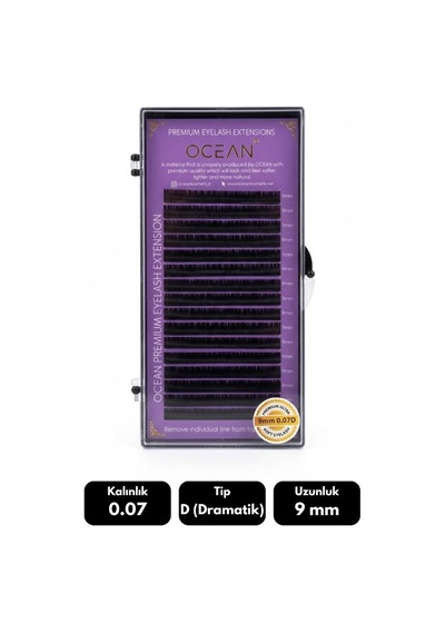 Ocean 0.07d Dramatik Kıvrım 9 Mm Soft Eyelash Doğal İpek Kirpik 16'lı