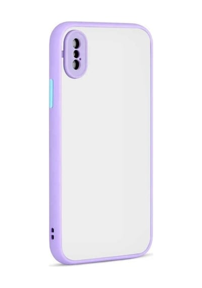 Apple Uyumlu iPhone X Kılıf Zore Hux Kapak Lila