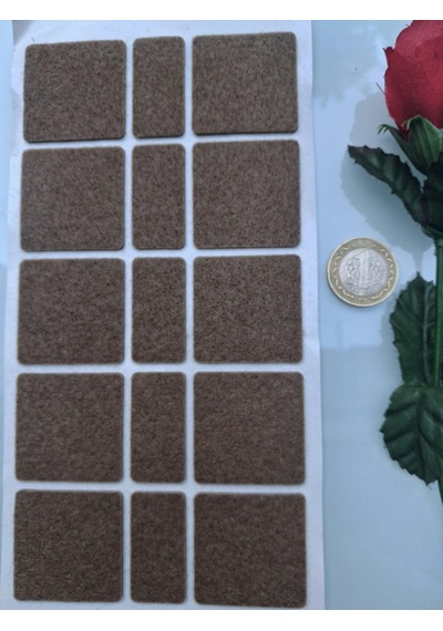 Keçe 90737 Hrd 4 Paket 40mm Kahve Masa Sandalye Koltuk Baza Ayak Çizdirmez Yapışkanlı