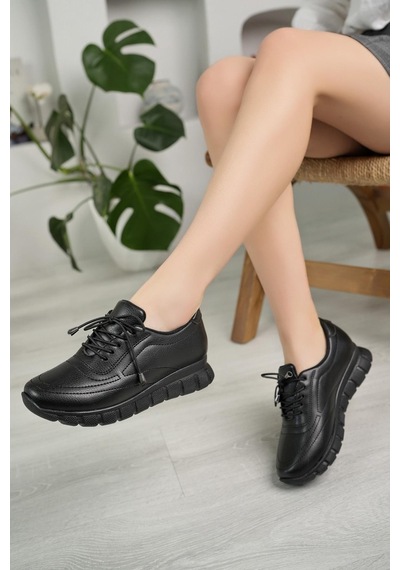 Nesil Shoes Acr 40 Siyah Lastik Bağlı Kadın Ayakkabı-siyah Siyah Nesil Shoes Acr 40 Siyah Lastik Bağlı Kadın Ayakkabı-siyah Siyah