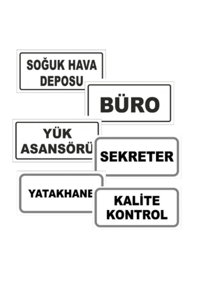 Özel Orta Yön Levhalar 3 Ad.