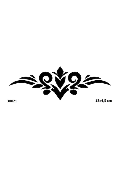 Airbrush Tattoo Bel Ortası Yapışkanlı Stencil Süsleme Ve Boyama Kalıbı Stencil Kalıp