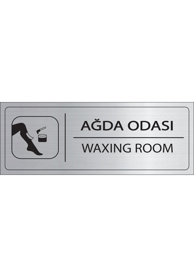Mayeka Ağda Odası İsimlik Gümüş Metal Kapı İsimliği Levhası Yönlendirme Tabelası