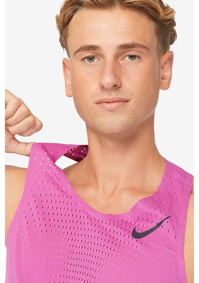 Nike Dri Fit Aeroswift Running Adv Singlet Tank Top Lazer Kesim Koşu Atleti Fuşya Fuşya