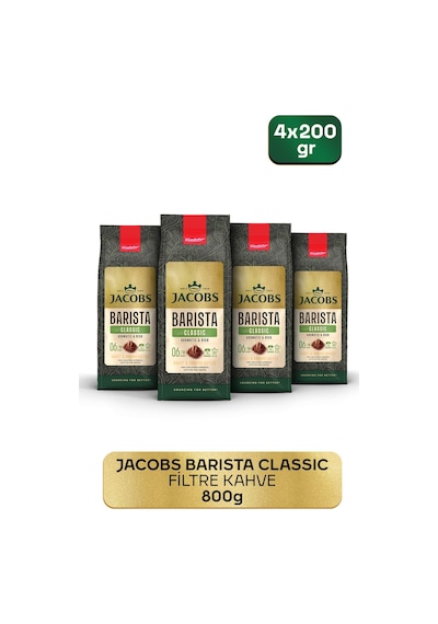 Jacobs Barista Classic Filtre Kahve 4 x 200 G