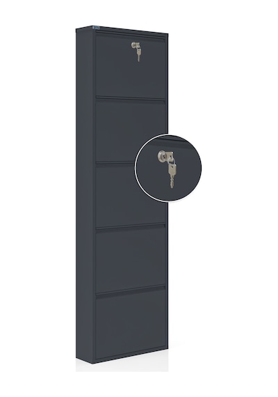 Ceha Kilitli 5'li Metal Ayakkabılık - Antrasit K.AYK-5 /AB7024/KL Ceha Kilitli 5'li Metal Ayakkabılık - Antrasit K.AYK-5 /AB7024/KL