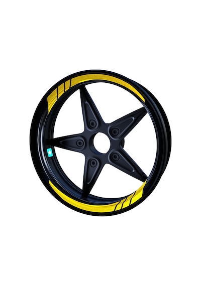 Moto GP Reflektif Sarı İç Jant Şeridi Sticker Çınar Extreme