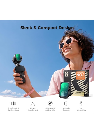 K&f Concept Dji Osmo Pocket 4p İçin Işık Kirliliği Önleyici Filtre Anti-light Pollution Metal