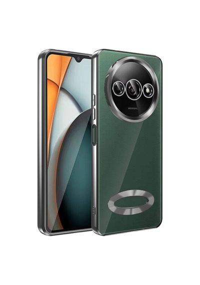 Xiaomi Redmi A3 4g 2024 Kılıf Kamera Korumalı Logo Gösteren Zore Omega Kapak-siyah Siyah