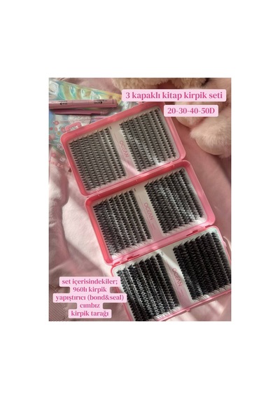 Suvea Beauty 960 Adet 3 Kapaklı Dıy Kirpik Seti 20d 30d 40d 50d