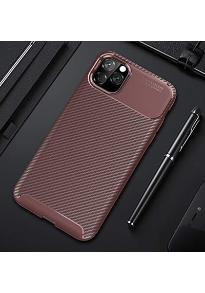 Apple Uyumlu  iPhone 11 Pro Max Kilif Karbon Tasarim Negro Silikon Kapak 403232545