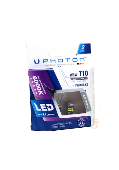 Photon Ph7018Cb Büyük Dipsiz Led Beyaz T10 W5W 18 Led 12V 2'Li
