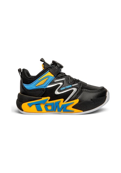 Tuğba Ortopedi T34 Çocuk Okul Öncesi Işıklı Rahat Sneaker Siyah/sarı