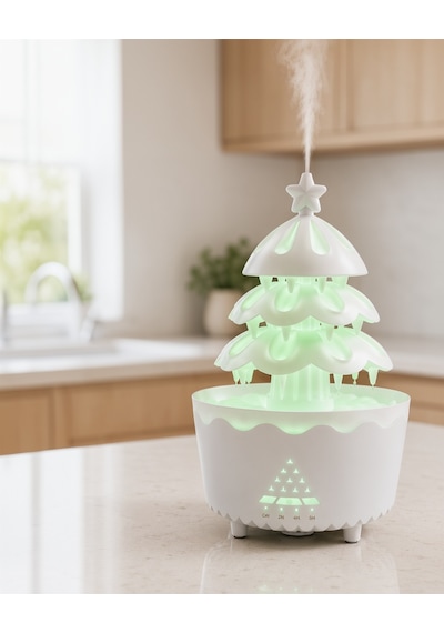 Şans Ağacı Aromaterapi Difüzörü 250 Ml Rgb Aydınlatmalı