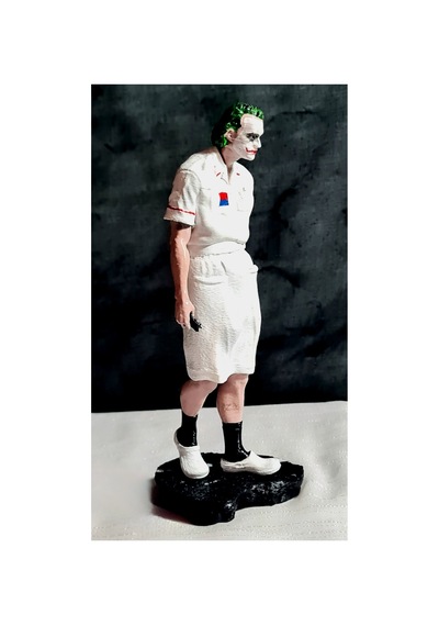 3d Hemşire Joker Figür / Heath Ledger Joker Nurse /batman Kara Şövalye Joker/20 Cm/fanart