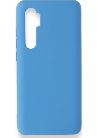Xiaomi Mi Note 10 Lite İçi Kadife Kaplı Esnek Silikon Kapak Ryc/ Nano Lansman Mavi