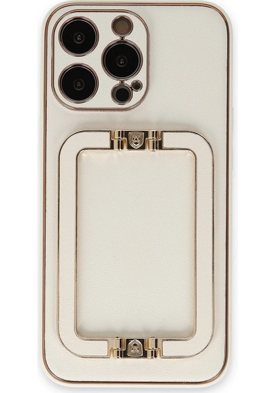 Cosmotex Newface Apple iPhone Uyumlu  13 Pro Max Kılıf Coco Elit Kapak - Beyaz