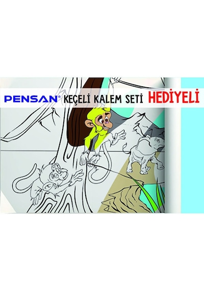 30x120 Boyama Rulosu Yaman Safaride + Pensan 12'li Keçeli Boya Ka
