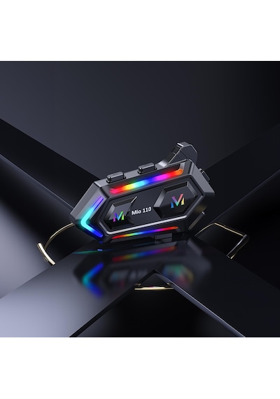 Mioji Mio 110 RGb 1000Mah Ipx6 Motosiklet Kask İçin Bluetooth Intercom Kulaklık