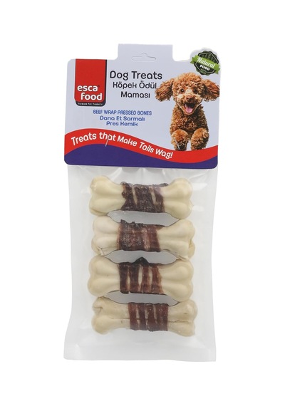 Dana Etli Pres Kemik 7 Santimetre 25 Gram 4'lü Köpek Ödül Maması