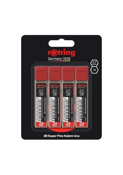 Super Polimer Kurşun Kalem Ucu 2b , 4'lü Paket, 0.7 Mm - 2094211 Siyah