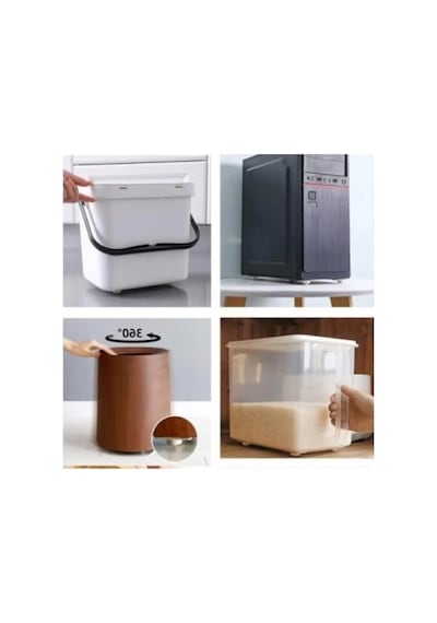Mini Yapışkanlı Eşya Kaydırma Aparatı - 4'lü Set