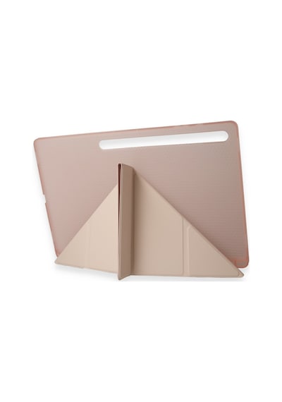 Galaxy Tab A9 Plus Kılıf Kalemlikli Mars Tablet Kılıfı - Rose Gold Arka Kapak
