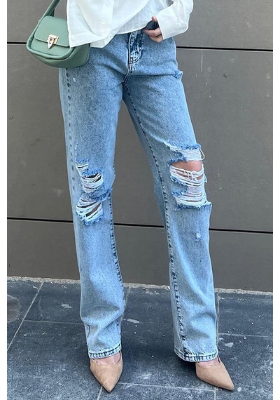 Madmext Açık Mavi Straight Fit Jean Mg2031-açık Mavi Açık Mavi
