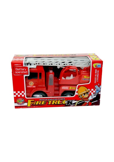 Fire Truck Sesli Ve Işıklı Çarp Dön Pilli İtfaiye