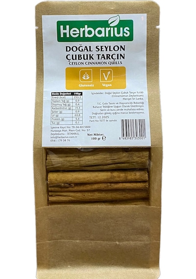 Herbarius Doğal Seylon Seylan Çubuk Tarçın 100 G