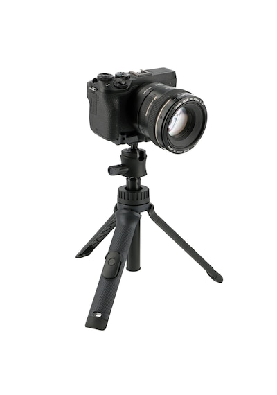 Ayex F3 Mini Tripod & Selfie Çubuğu Bluetooth Kumandalı, 75 Cm Uzayabilir, 2.5 Kg Taşıma Kapasiteli -