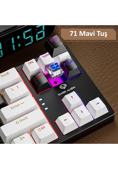 Valkyrie K710 Blue Switch Dark Alien 71 Tuş RGB Gaming Klavye