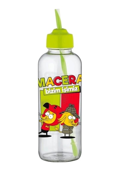 Gıpta Kral Şakir Pipetli Cam Matara 450 Cc Yeşil (Macera Bizim Iş