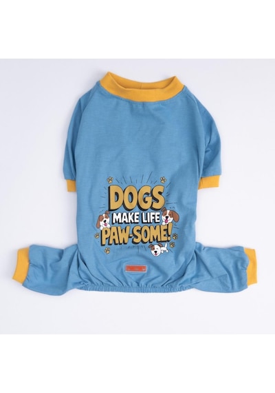 Paw-some Kedi Köpek Pijaması - Kedi Köpek Tulumu - Kedi Köpek Kıyafeti