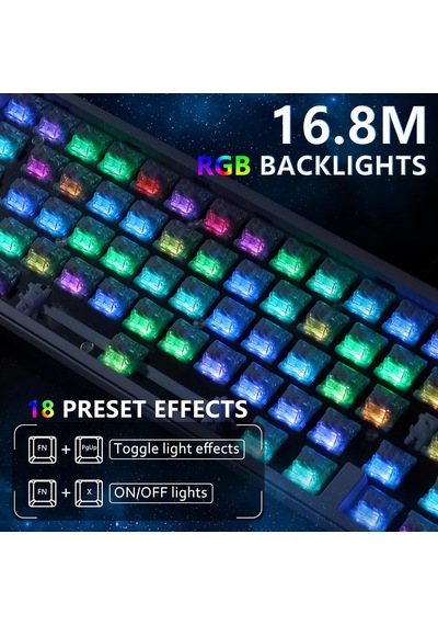 X65 He Manyetik Anahtarlı 65% Gaming Klavye 8000 Hz Ultra Hızlı Tepki, 0.01 Mm Rapid Trigger Hassasiyeti, Pbt Tu