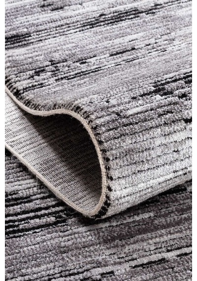 Alya Modern Tasarım Makine Oval Halı 20434 Siyah