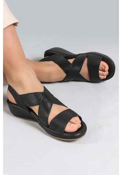 Fast Step Hakiki Deri Kadın Klasik Sandalet 864zar05 001