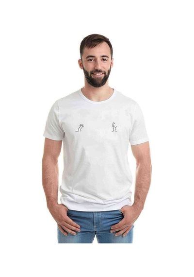 La Linea Trt Cizgi Adam Joke Baskılı Beyaz Erkek Tshirt